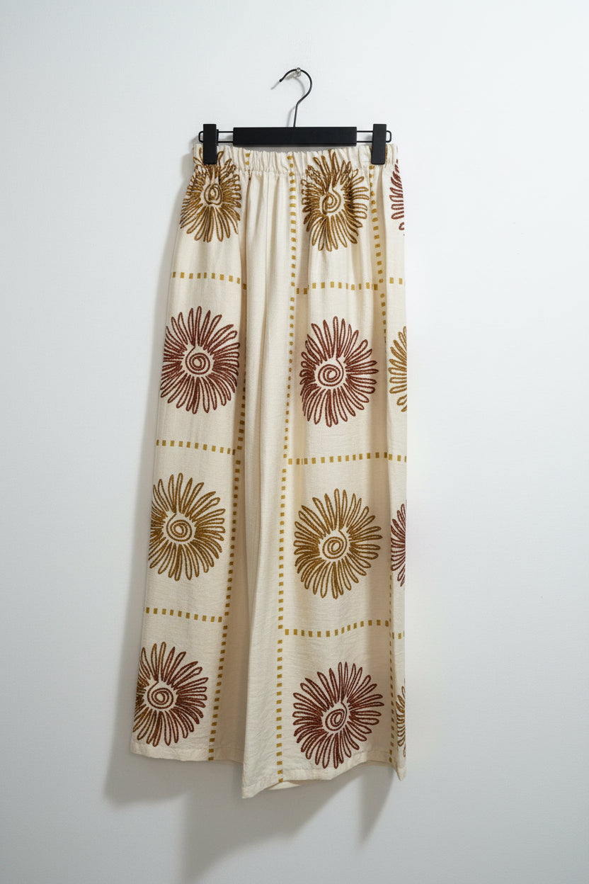 Pantalón fluido flores