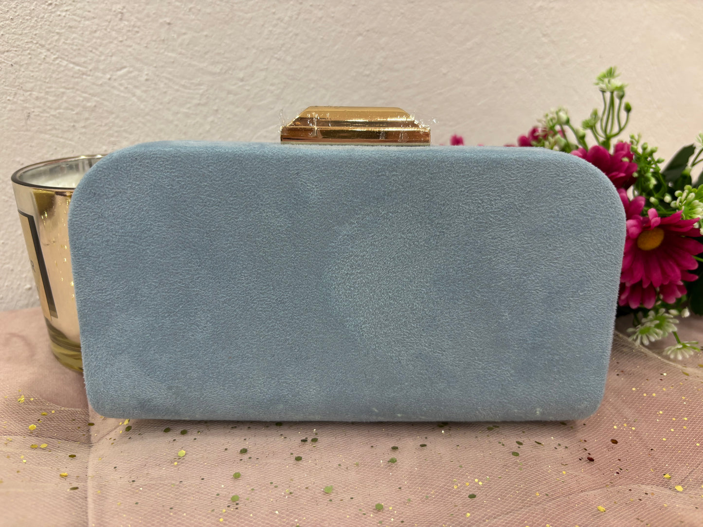Bolso Fiesta Antelina Azul