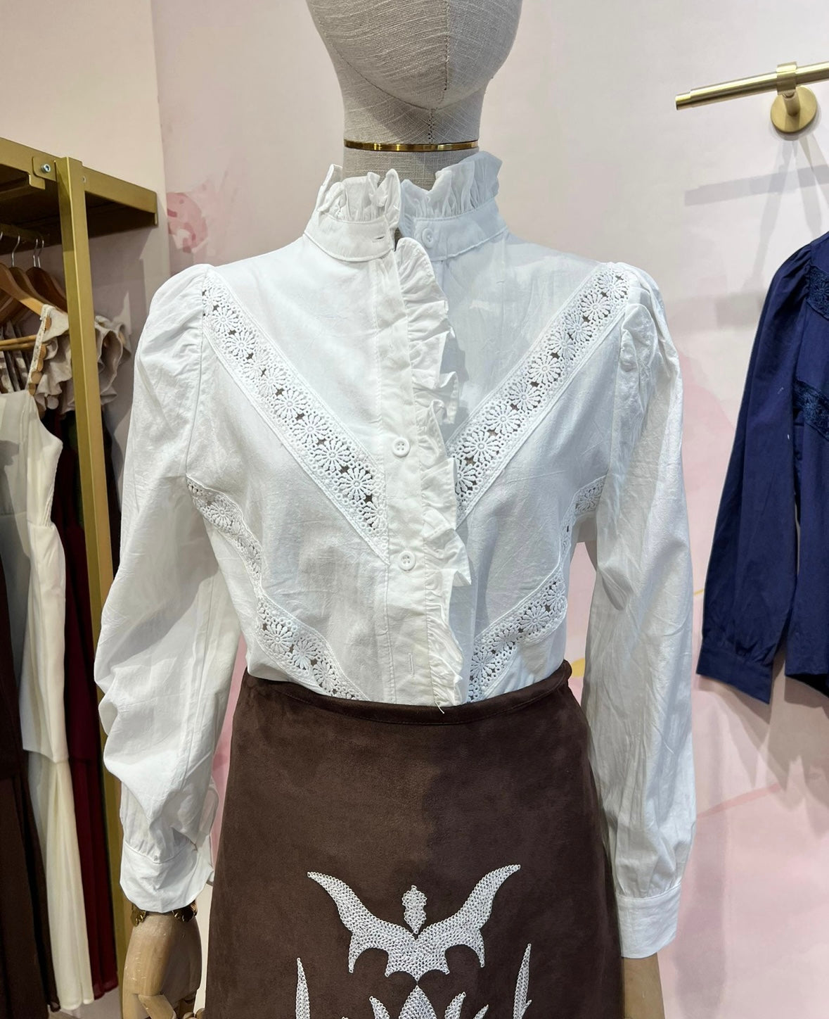 Camisa Blanca Encaje