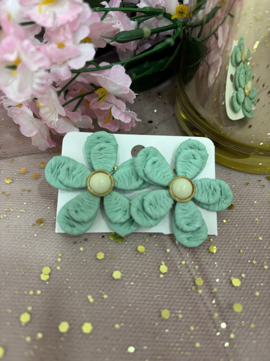 Pendientes Flor Azul