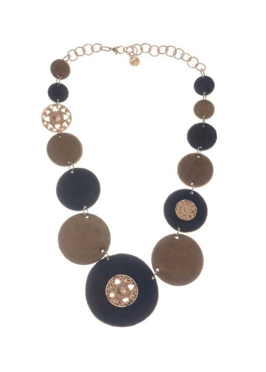 Collar Metal Cuero