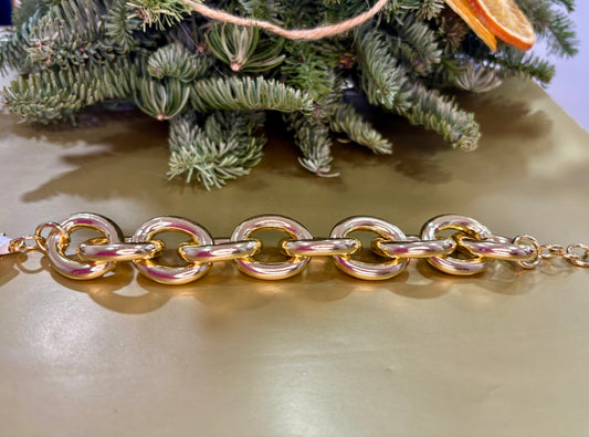Pulsera Eslabones Dorada