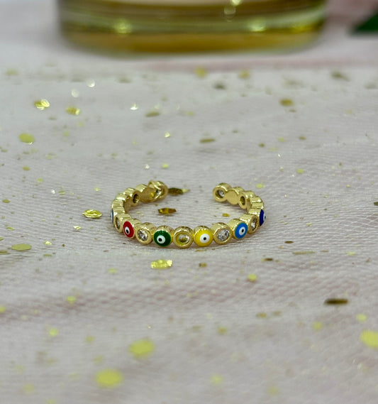 Anillo Bronce Ojos Turcos