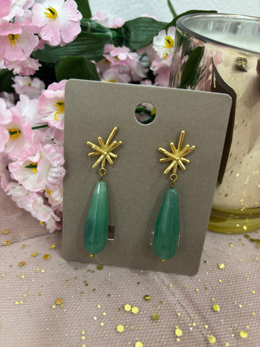 Pendientes Piedra Verde