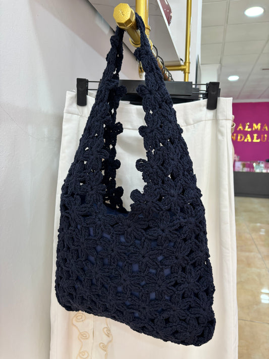 Bolso Crochet Azul Marino