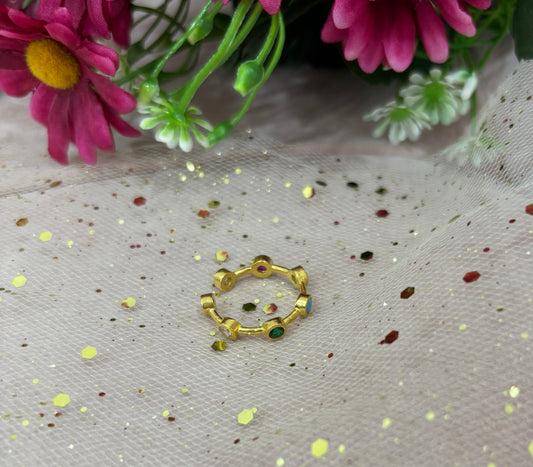 Anillo 7 circonitas