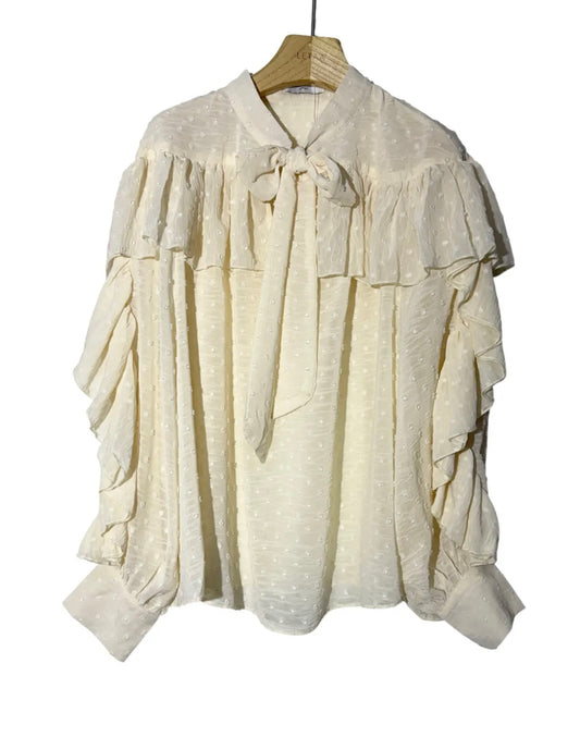 Camisa Plumeti Volantes