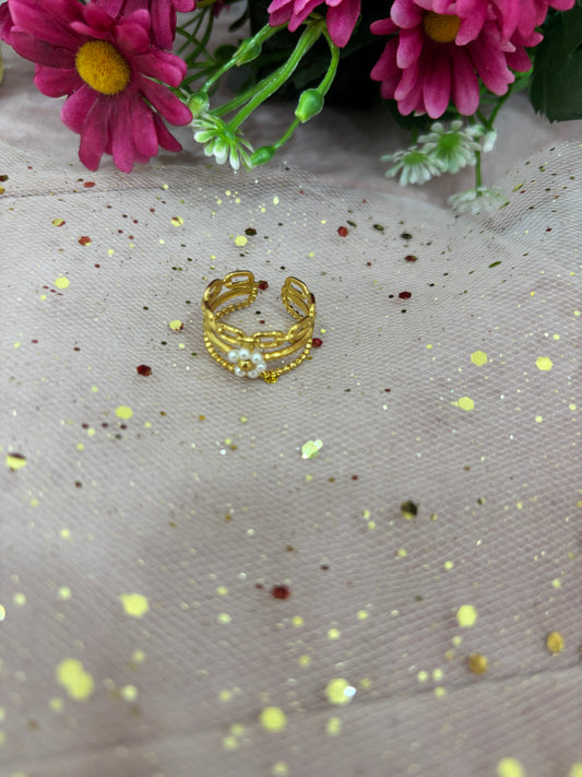 Anillo Tiras Flor