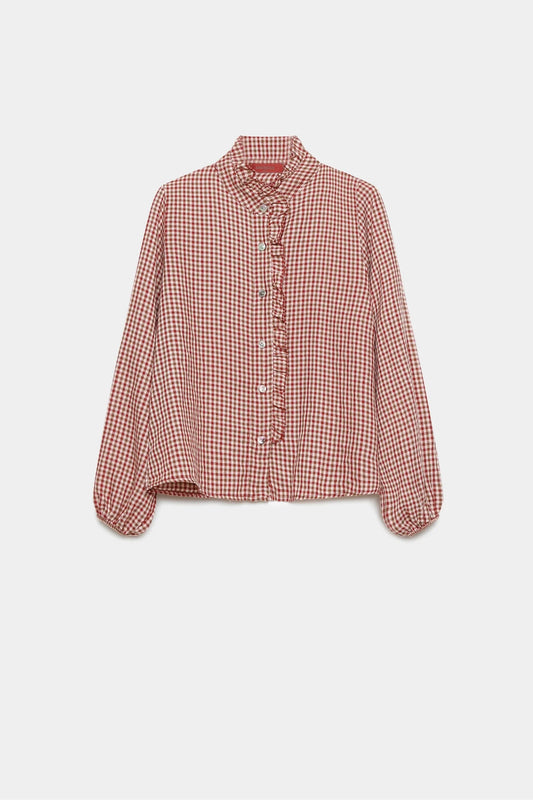 Blusa Vichy Brick Red