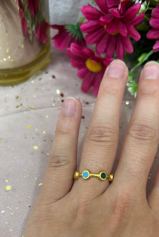 Anillo 7 circonitas
