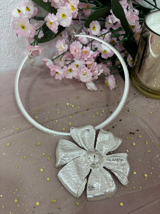 Gargantilla Flor Plata
