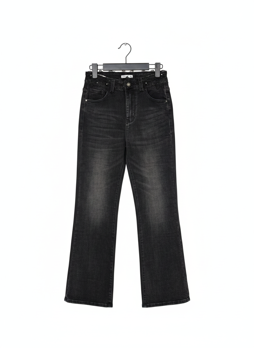 Jeans Negros Flor
