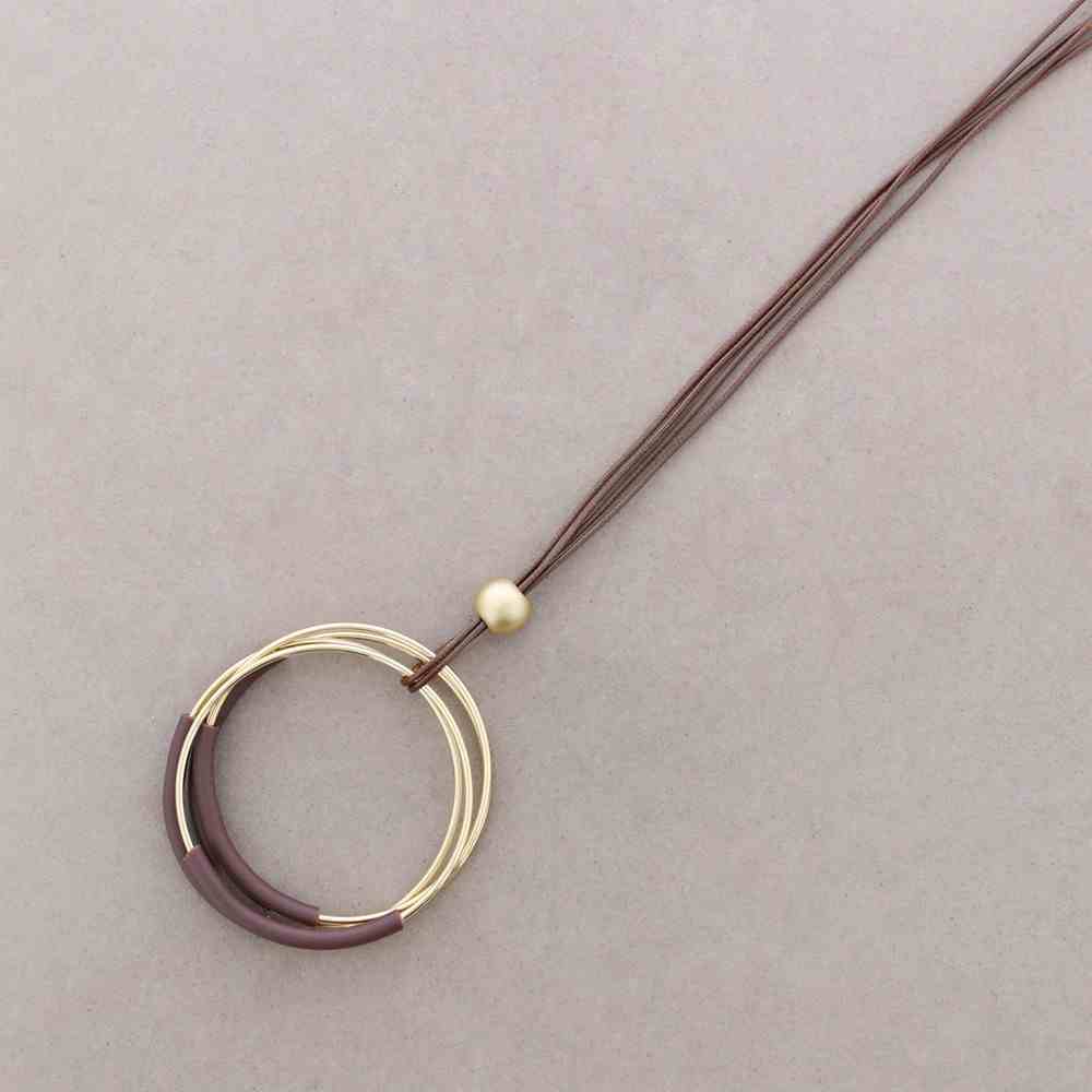 Collar Largo Anillas Caucho