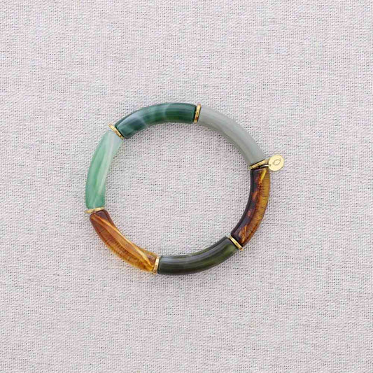 Pulsera Acero Tubos Resina